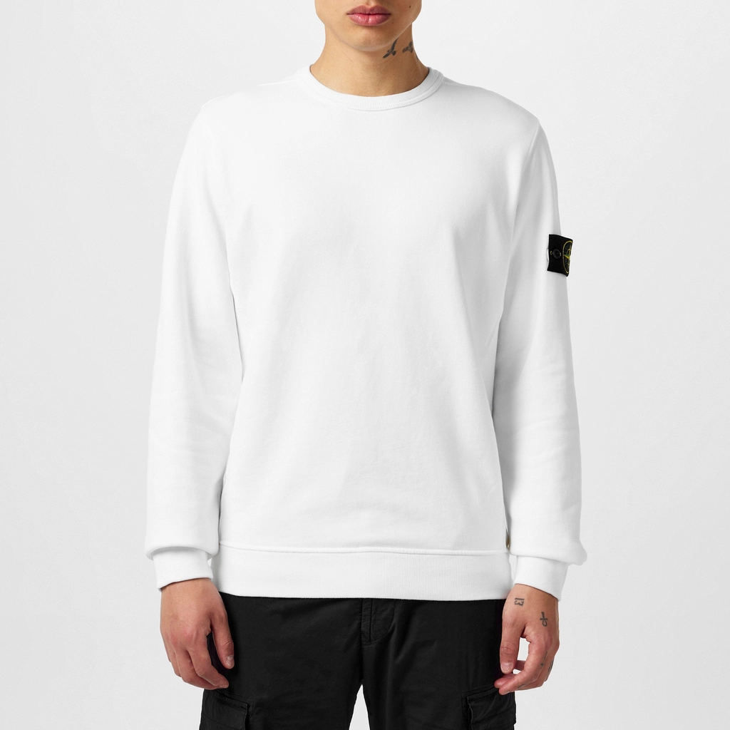 Stone Island Crew Neck Sweatshirt - Bianco V0001